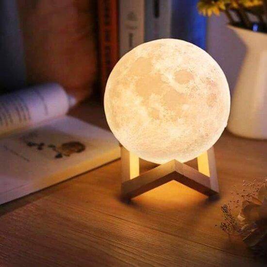 Galaxdream Moon lamp light for home decor, the perfect gift for children. 16 colors light 3D printed moon lamp.